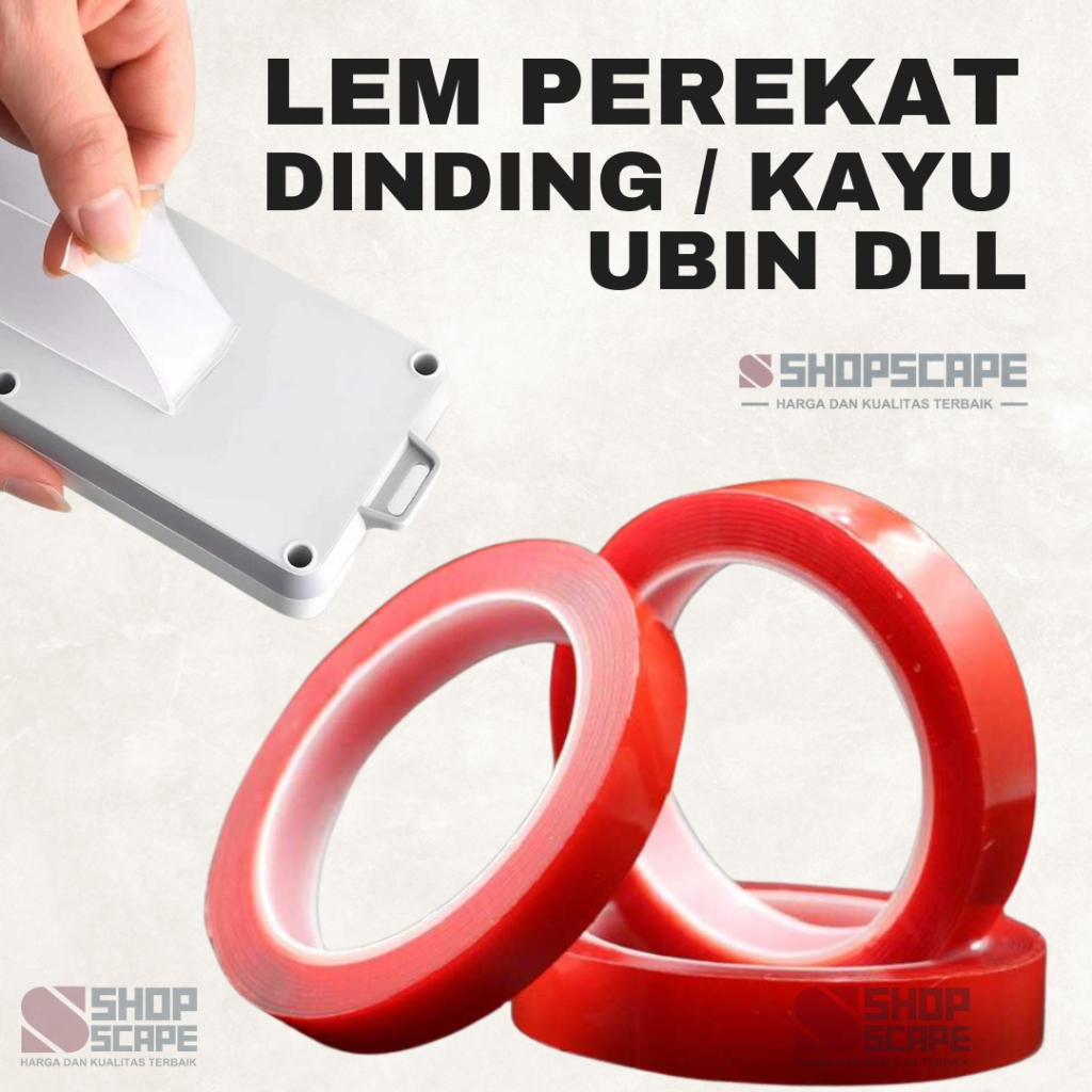 

Lakban Double Tape Bening Acrylic / Selotip Solasi Doble Tape Super