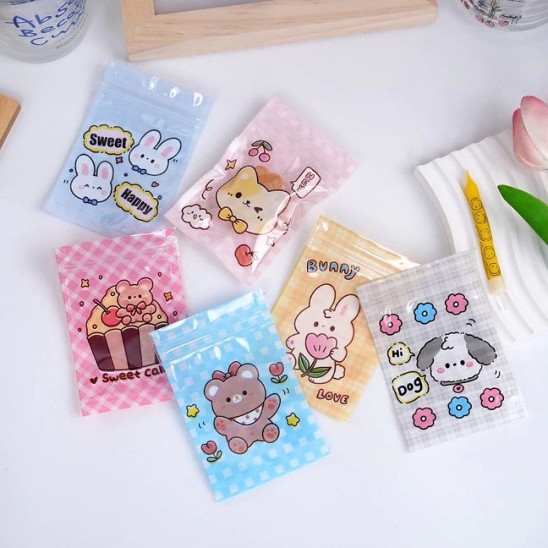 

PLASTIK ZIPLOCK MINI MOTIF LUCU AESTHETIC 7x11.5 CM ZIPPER KAWAII LUCU