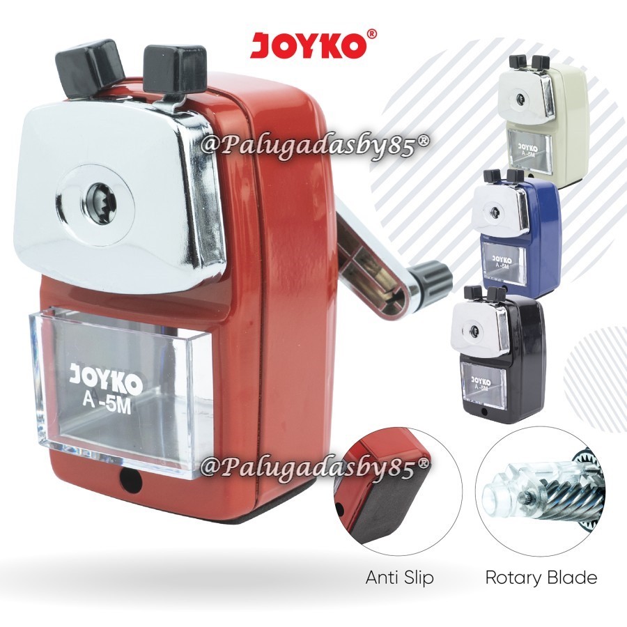 

(1 Biji) Rautan Meja JOYKO A-5M Metal 10 x 6.6 x 9 cm / Sharpener Rautan Serutan Putar Joyko A-5M / Rautan Putar Joyko A-5M / Joyko A-5 M / Joyko A 5 M / Joyko A5 M