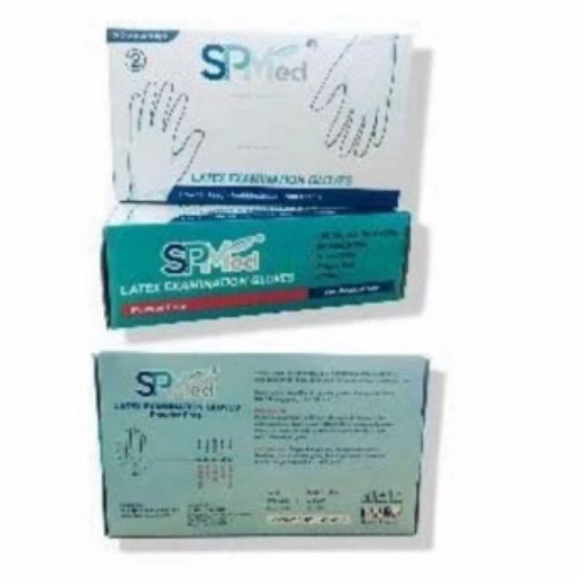 Sarung tangan Latex SPMed examination gloves non powder isi 100 pcs