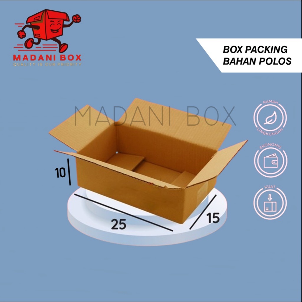 

UKURAN 25x15x10 CM KARDUS PACKING POLOS PREMIUM TERMURAH