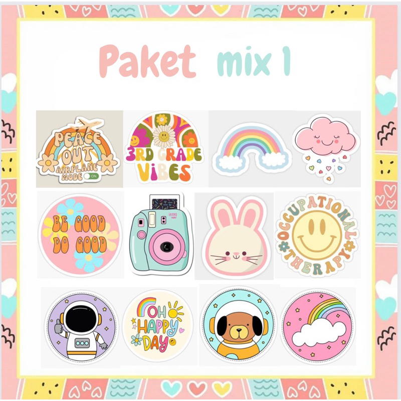 

PAKET STIKER MIX 1 (10.000 DAPAT 12PC) // STIKERMURAH // STIKERANAK//STIKER