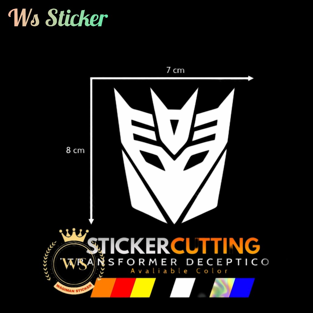 Stiker Transformers Decepticon Logo Emblem