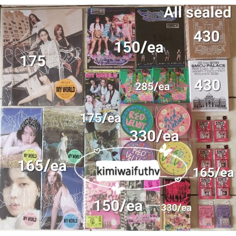 READY STOCK RED VELVET AESPA ALBUM SEALED FULLSET RED VELVET KIHNO BADBOY BB DAY 1 DAY 2 SCRAPBOOK F