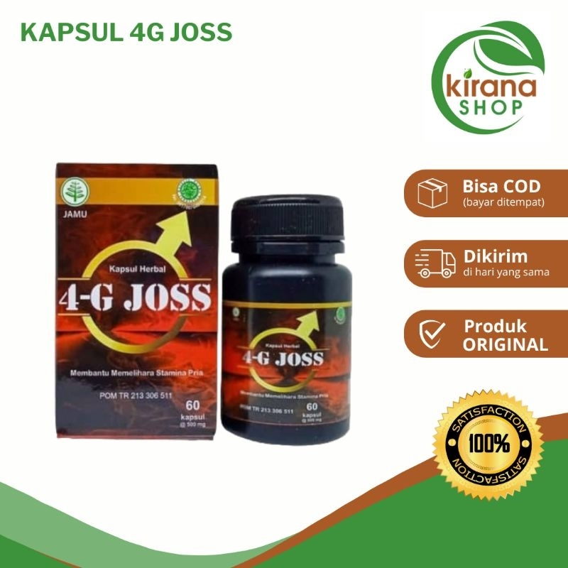 Kapsul Herbal 4G Joss Obat Kuat Pria Herbal