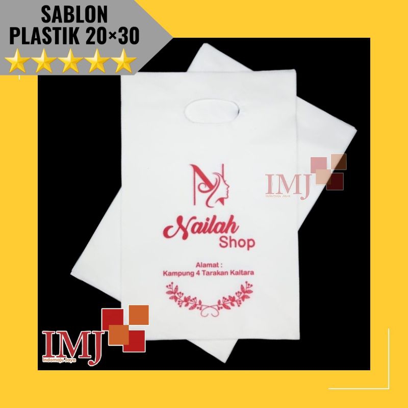 SABLON PLASTIK PLONG 20x30 SABLON PLASTIK HIJAB 20×30 SABLON PLASTIK JILBAB CUSTOM