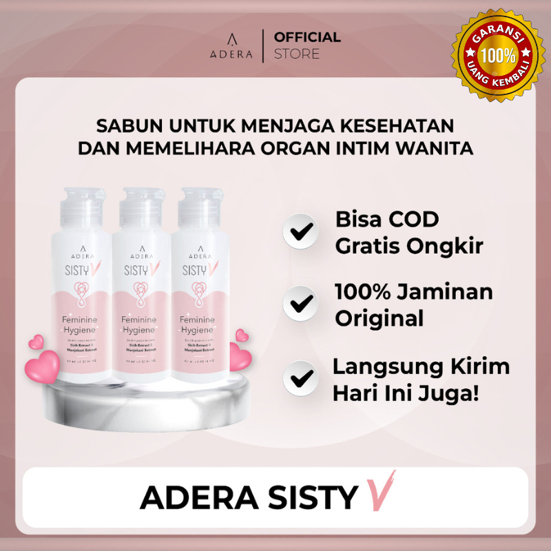 Adera Sisty V Feminine Hygiene Miss V Original Mencerahkan Membersihkan Area Kewanitaan Harum ADERA-