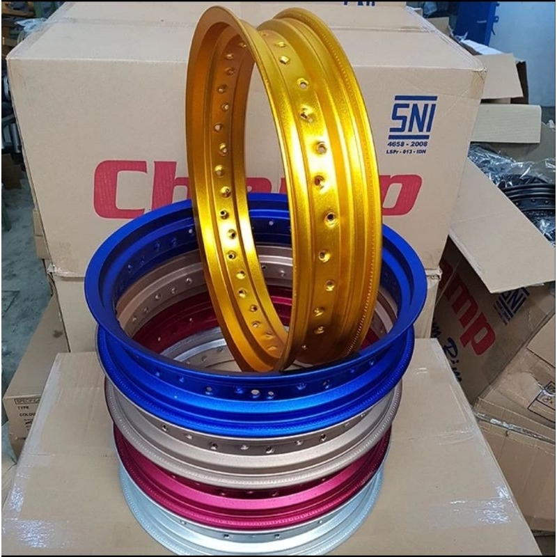 OBRAL Velg CHAMP 250 300 350 Ring 17 Merah Biru Gold Hitam SILVER CHAMP