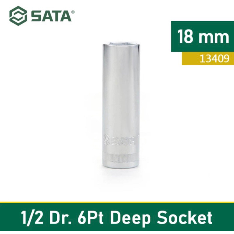 SATA Deep Socket 1/2 Inch 18 MM DR.6 PT 13409