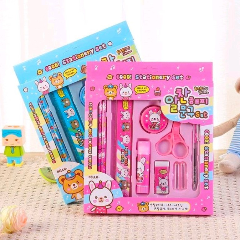 

TJ-669 Paket Alat Tulis Anak Sekolah 8 in 1 Stationery Set ATK Sekolah