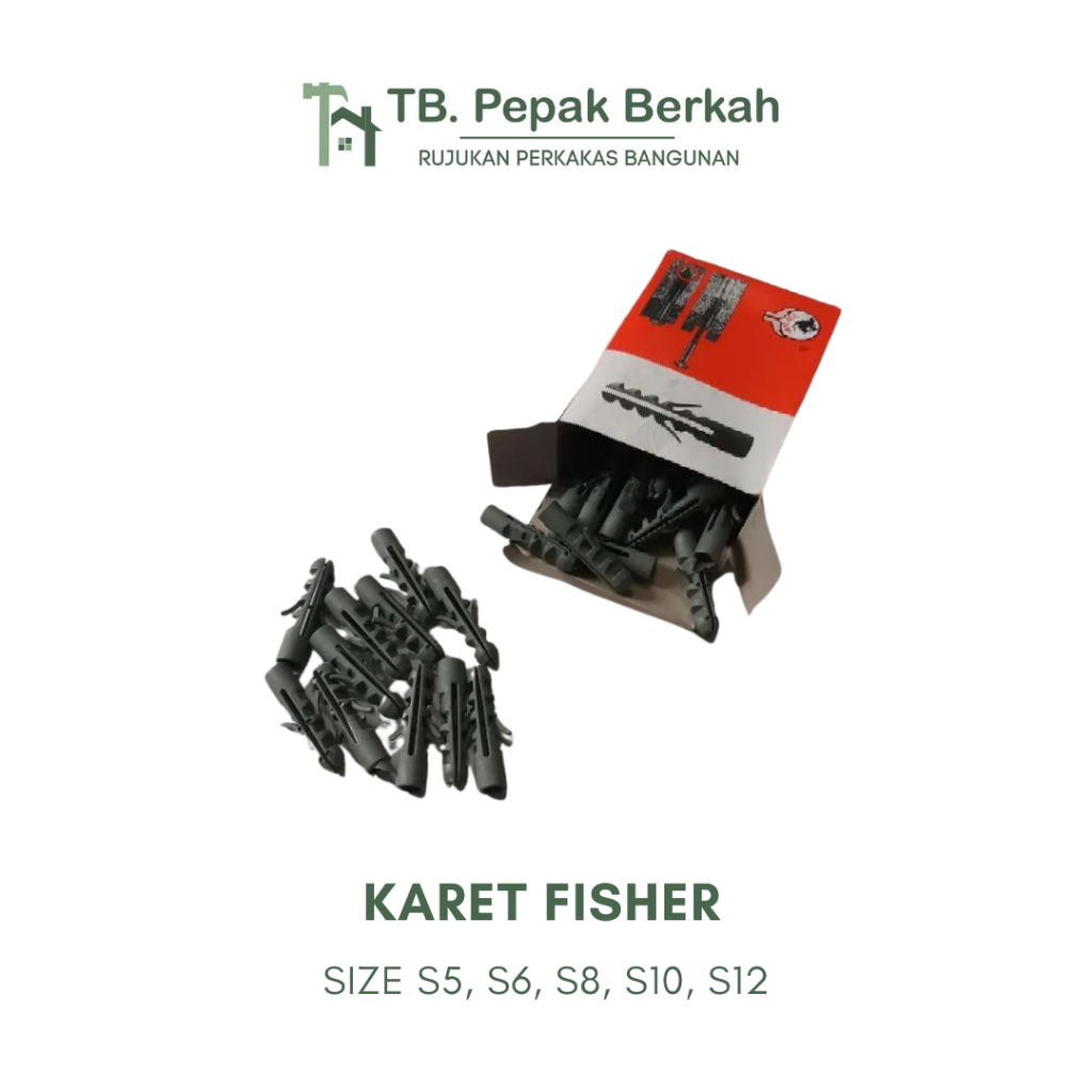 KARET FISHER SEKRUP BAUT TANAM TEMBOK