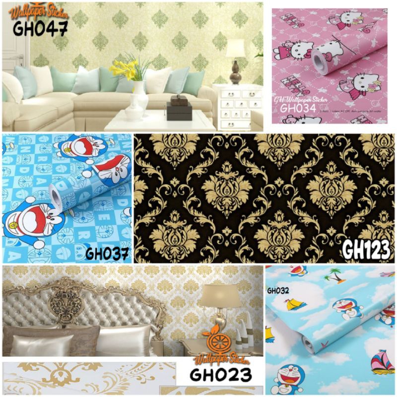 PROMO WALLPAPER DINDING 45CM*8M-10M /7,5M MOTIF WALLPAPER KARAKTER TERMURAhhH