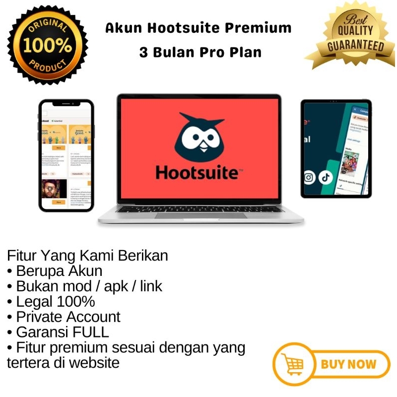 Hootsuite Premium Pro Plan Private Bergaransi