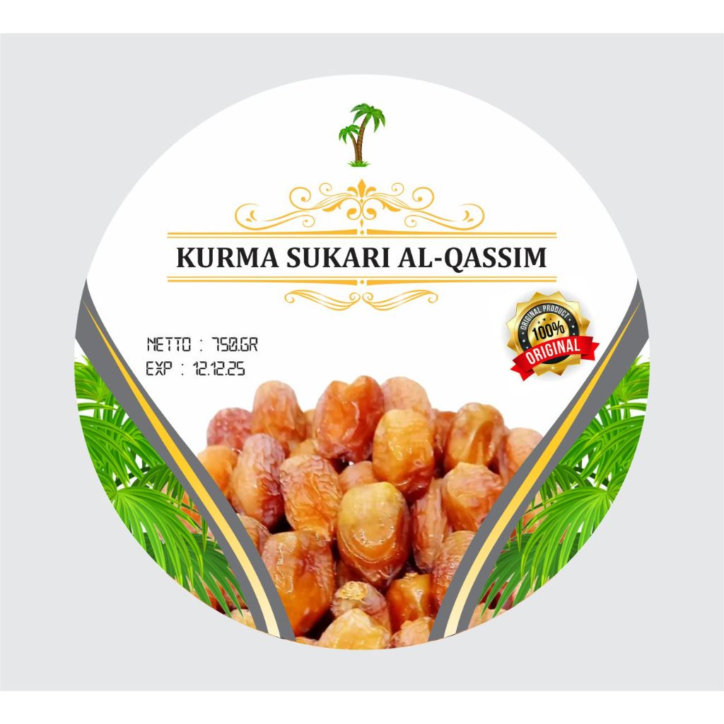 STIKER KURMA / STIKER KURMA SUKARI / LABEL KURMA / BEST SELLER //STIKER KURMA/RAMADAN/RAMADHAN.