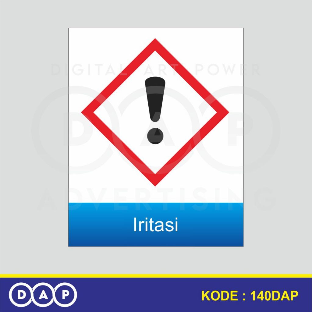 

140 - STIKER PERINGATAN IRITASI - LIMBAH B3 - 20 X 25 CM - VYNIL - TERBAIK