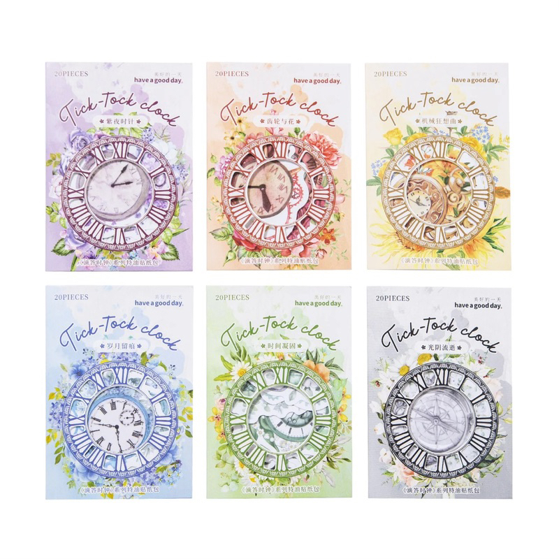 

Sticker motif jam clock journaling burjo