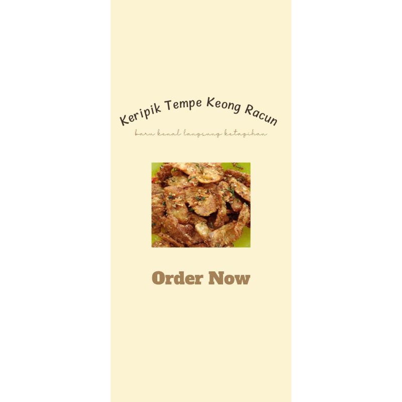 

keripik tempe keong racun