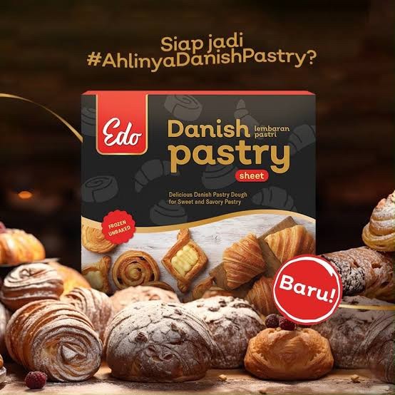 

Edo Danish Pastry Sheet 750Gram| Adonan Cromboloni Edo Danish Pastry