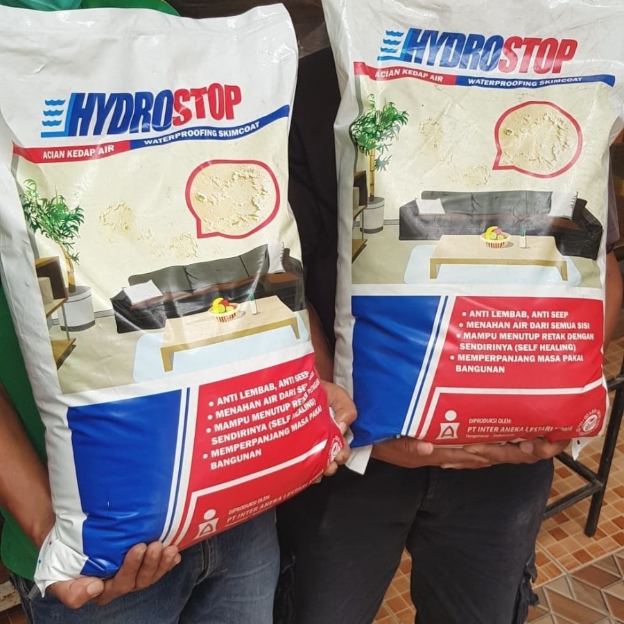Hydrostop 20 kg Acian Kedap Air, semen acian water proofing (anti lembab tembok), semen pelapis anti