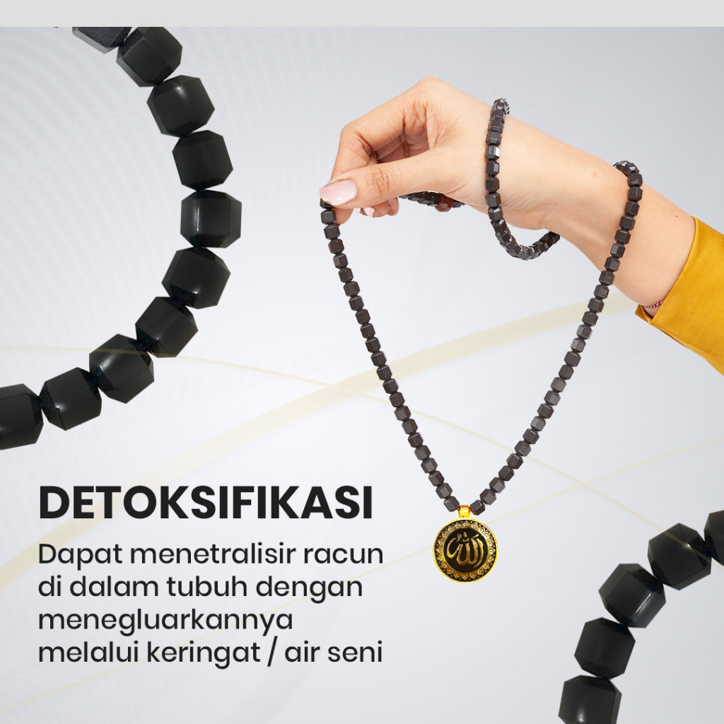 AZHIKRA Kalung Kesehatan Terapi dan Tasbih - Melancarkan Peredaran Darah-4