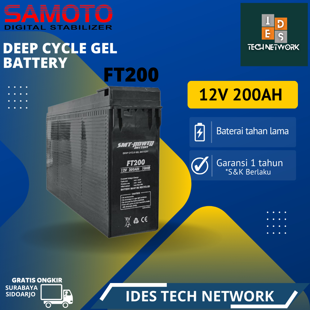 SMT Power Front Terminal 12V 200AH / Solar Panel  - FT200