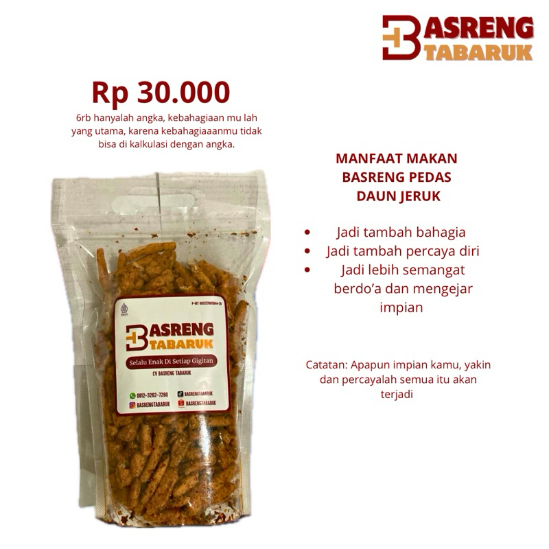 

BASRENG PEDAS DAUN JERUK 1/2 KG