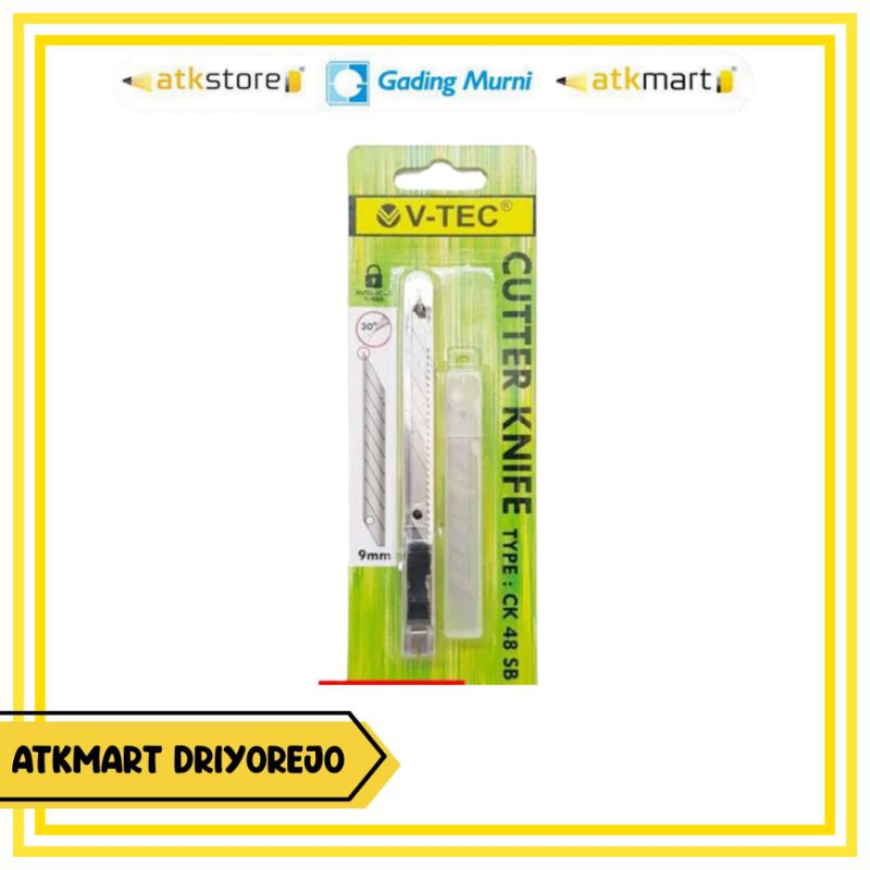 

PEN CUTTER KNIFE 30 DERAJAT V-TEC CK-48 SB PISAU PEMOTONG KECIL
