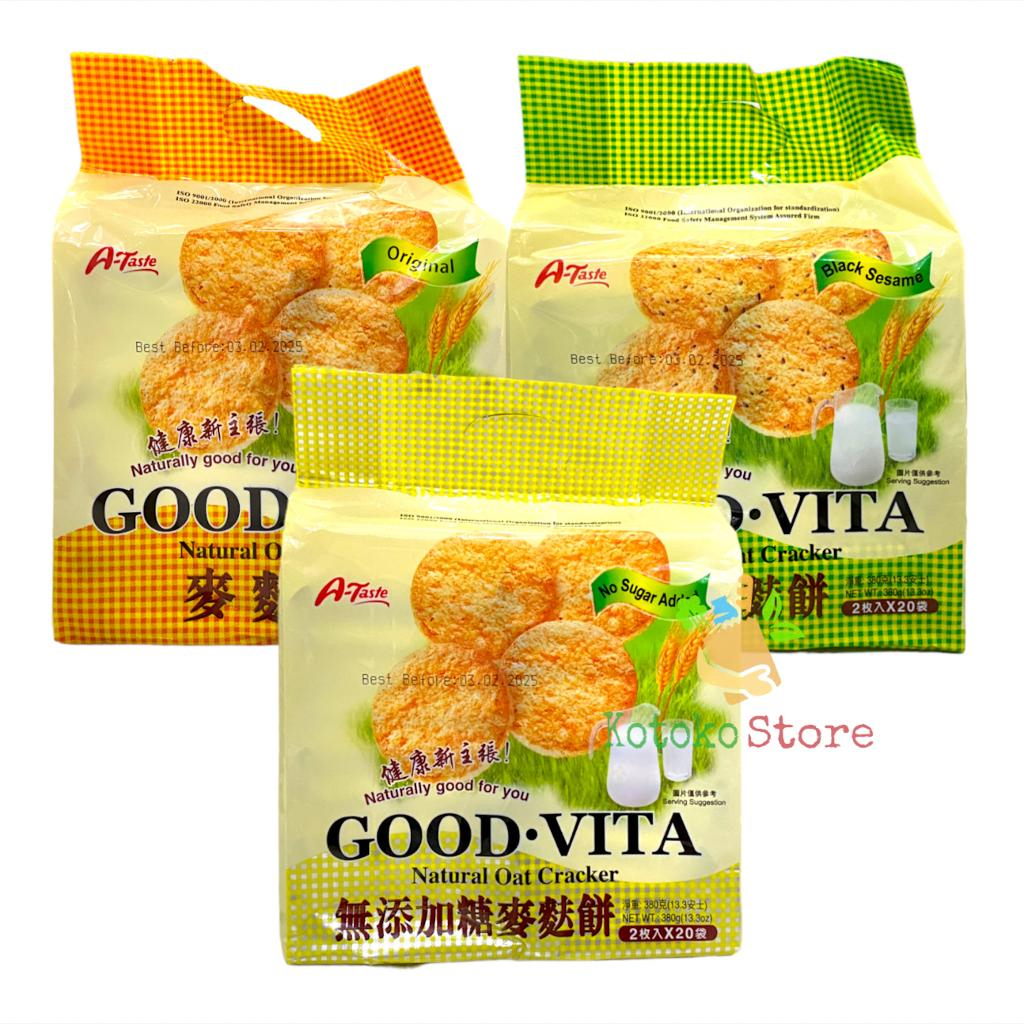 

A-Taste Good Vita Oat Crackers Sugar Free Black Sesame Original / Biskuit Silang 380gr