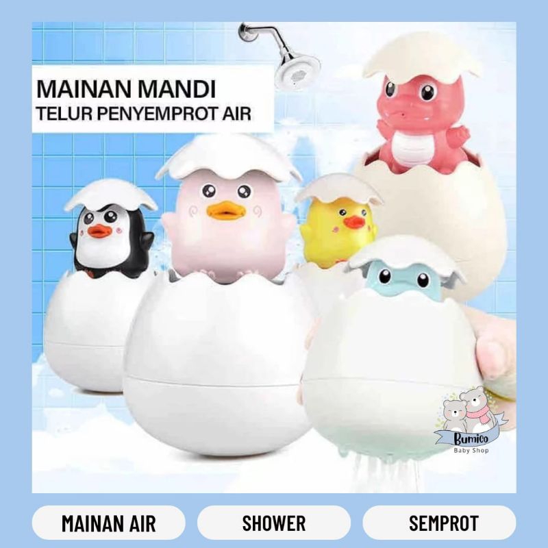 Mainan Mandi Anak Mainan Air Telur Penyemprot Air