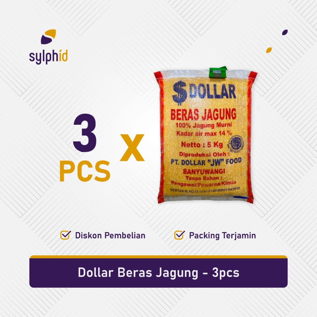 

Beras Jagung Dollar 5 kg / Nasi Jagung Penderita Diabetes 5000g (3 pcs)