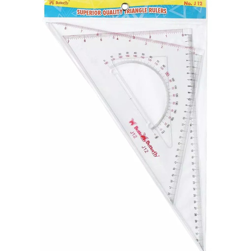 

Ready Butterfly Penggaris Classic Segitiga No 12 J12