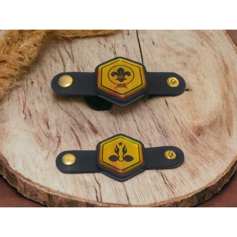 Ring kacu/Ring hasduk/Kolong/Logo umum/Smp/Sma/Kalep Pramuka tameng hologram gold terbaru