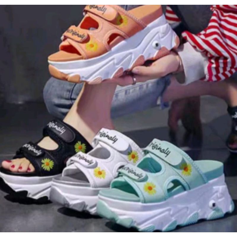 sandal sendal wedges selop slop anak wanita perempuan trendy