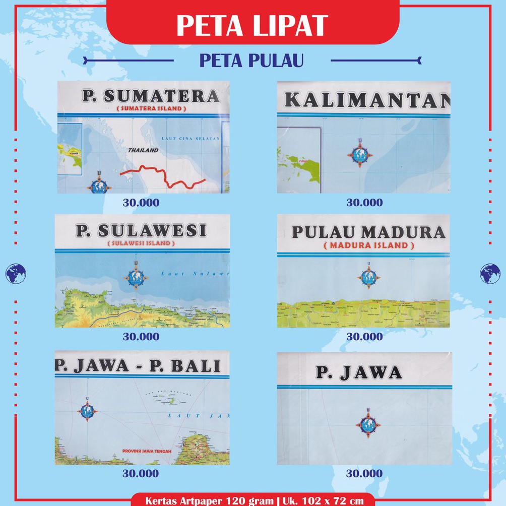 

Grosir Peta Lipat Pulau Peta Besar Peta Pulau Sumatera Kalimantan Sulawesi Madura Bali Jawa 86