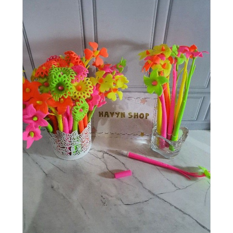 

Stock Banyak 12pc pen gel bungagel pen bungapen INULpen MATAHARI