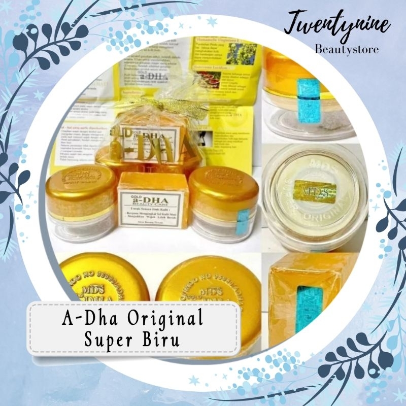 A-DHA GOLD SUPER ORIGINAL HOLOGRAM BIRU ( A DHA