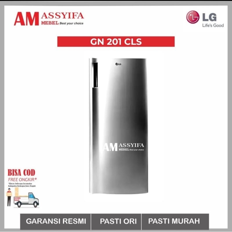 KULKAS LG GN 201CLS 1 PINTU BERGARANSI RESMI 100% ORIGINAL