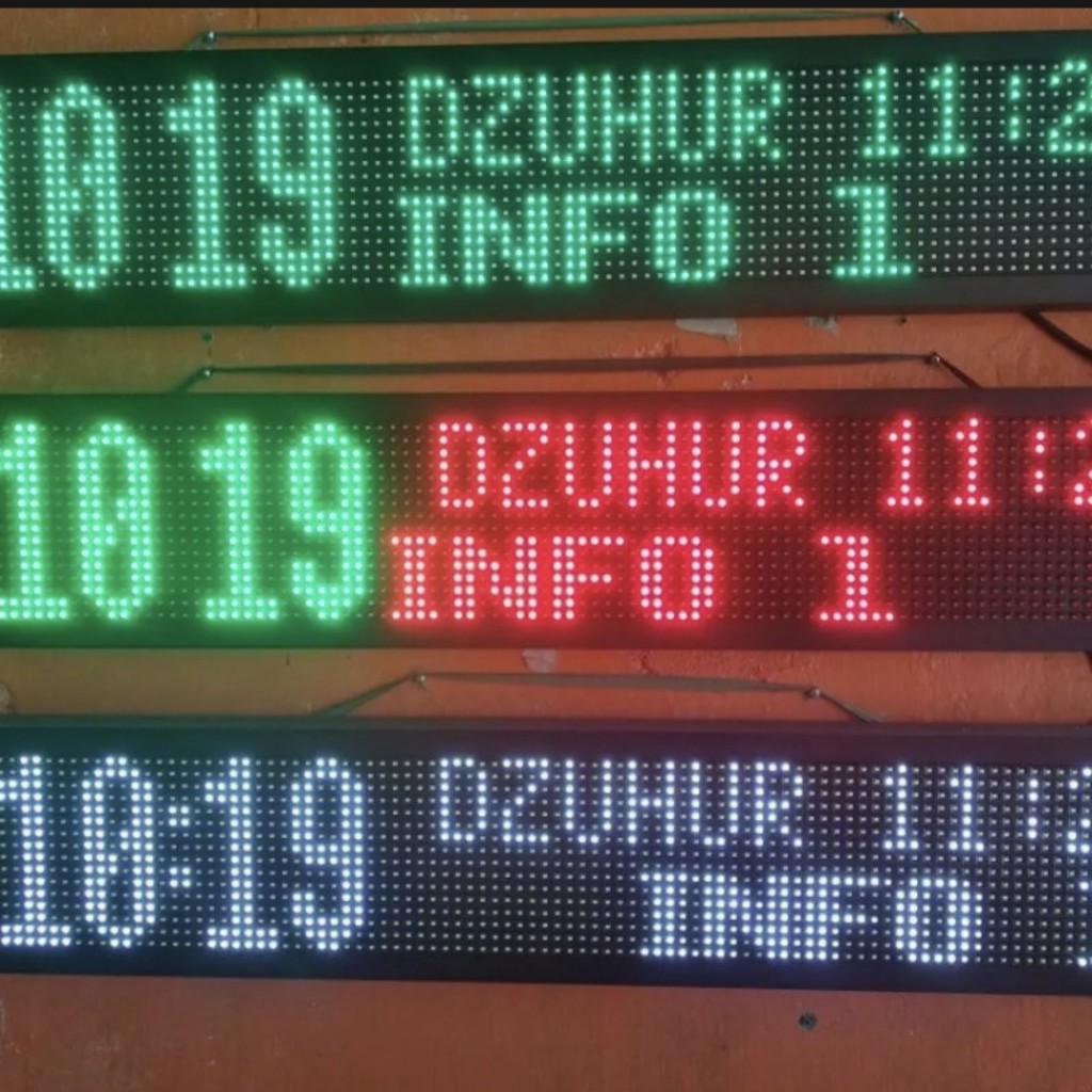 Jam Masjid Digital Led Running Text Jadwal Sholat Otomatis Gps Tbk