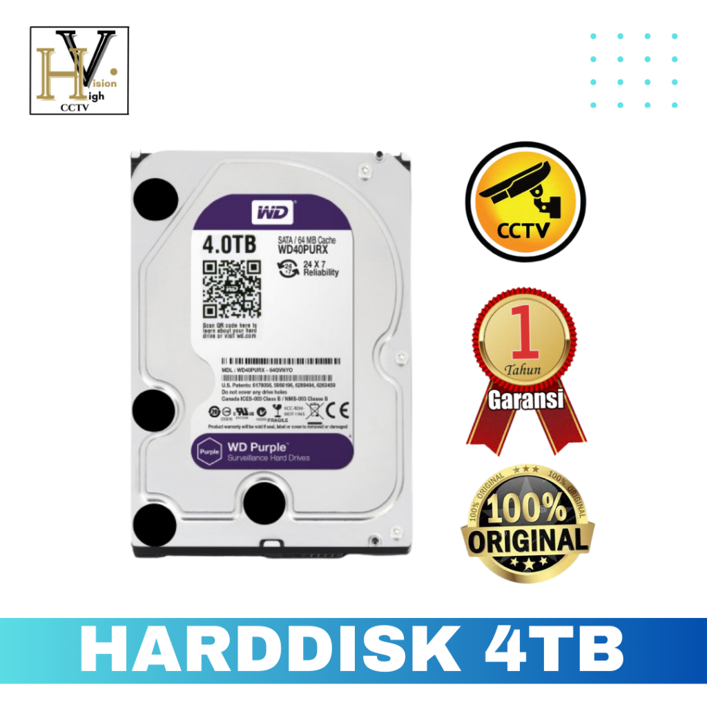 HARDDISK CCTV 4TB WD PURPLE