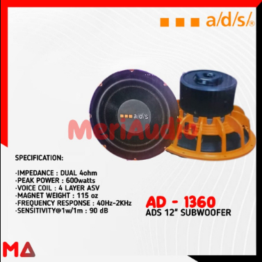 Subwoofer-ADS AD -136 12" 3 MAGNET SPL high Quality