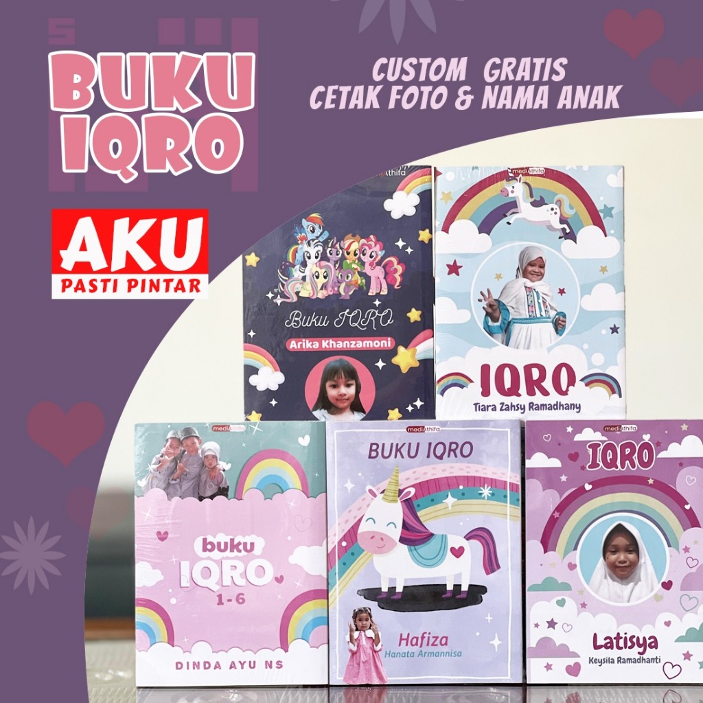 Iqro Juz Amma BESAR Kertas HVS BISA CUSTOM NAMA | Iqro Juz Amma Custom | Hadiah Anak | Iqro Juz Amma