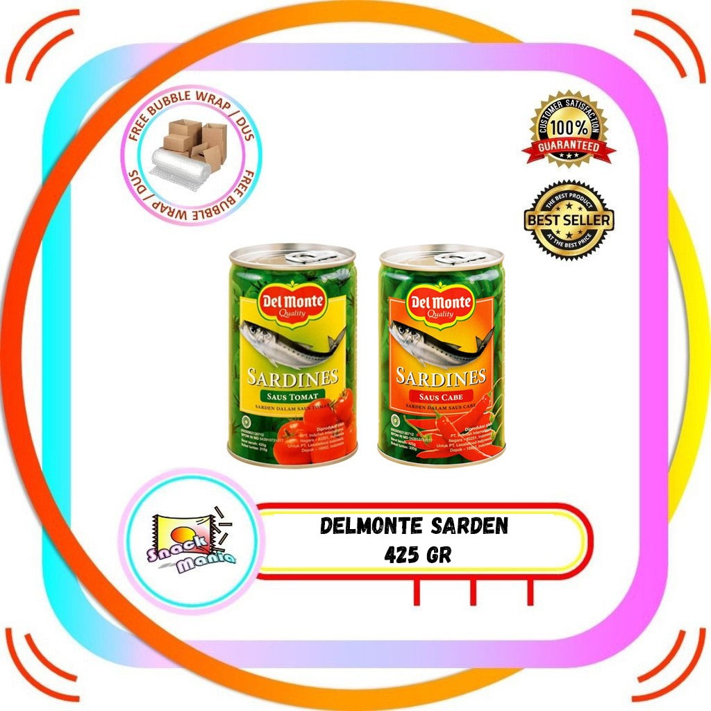 

Delmonte Sarden Saus Tomat | Cabai 425 gr Kaleng Sardines Chili Tomato