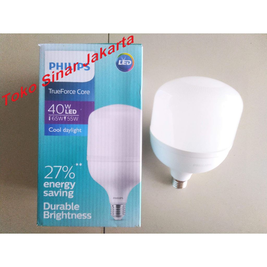 Lampu Bohlam LED Bulb Lamp LED Cahaya Putih Lampu 40 Watt 40 W PHILIPS