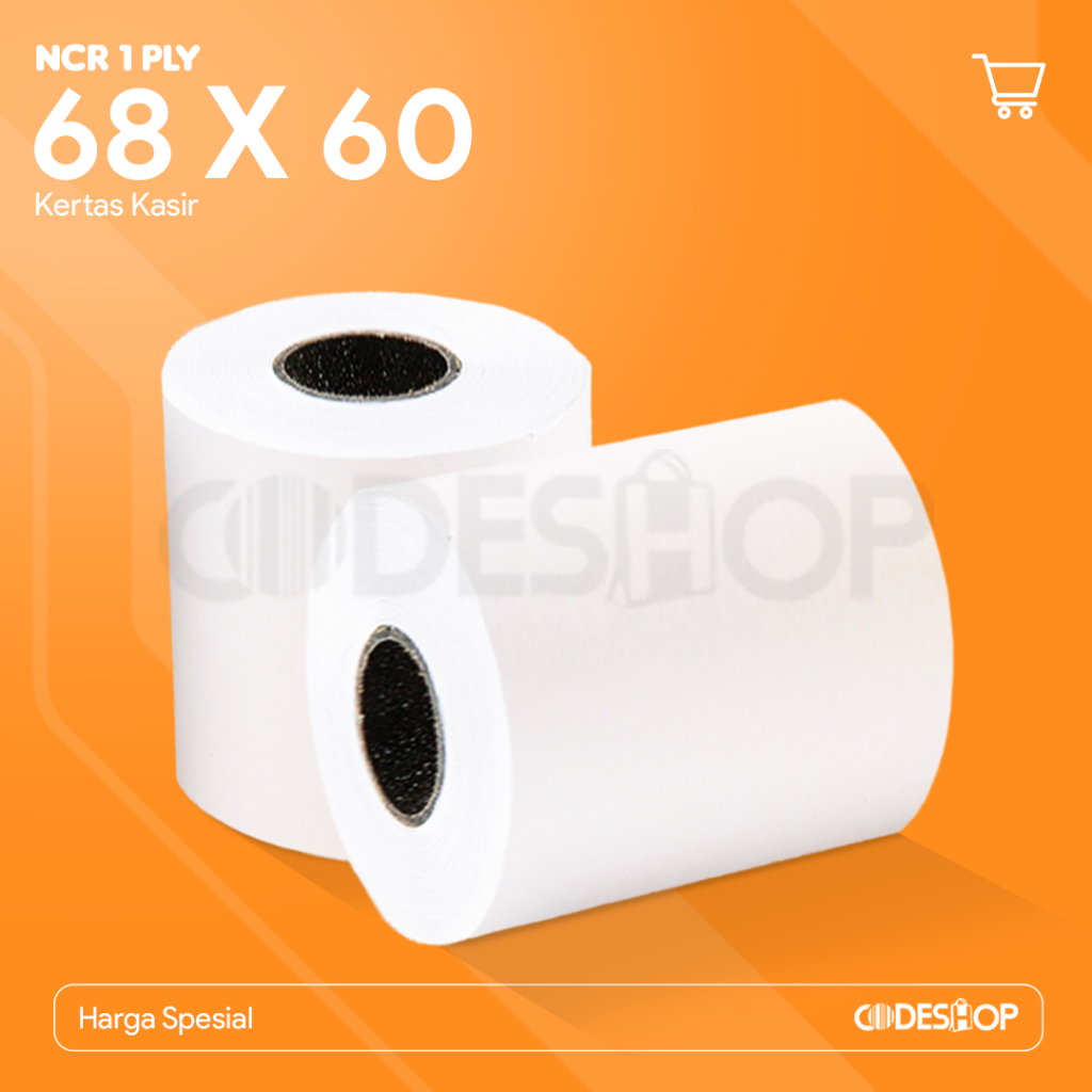 

Kertas Telstruk Telstrook Struk Kasir HVS Rol Paperline 68x60 68 x 60
