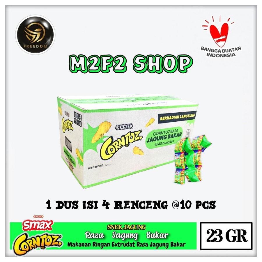 

Mamee Snack Corntoz Camilan Rasa Jagung Bakar Sachet - 23 gr (Kemasan Karton)