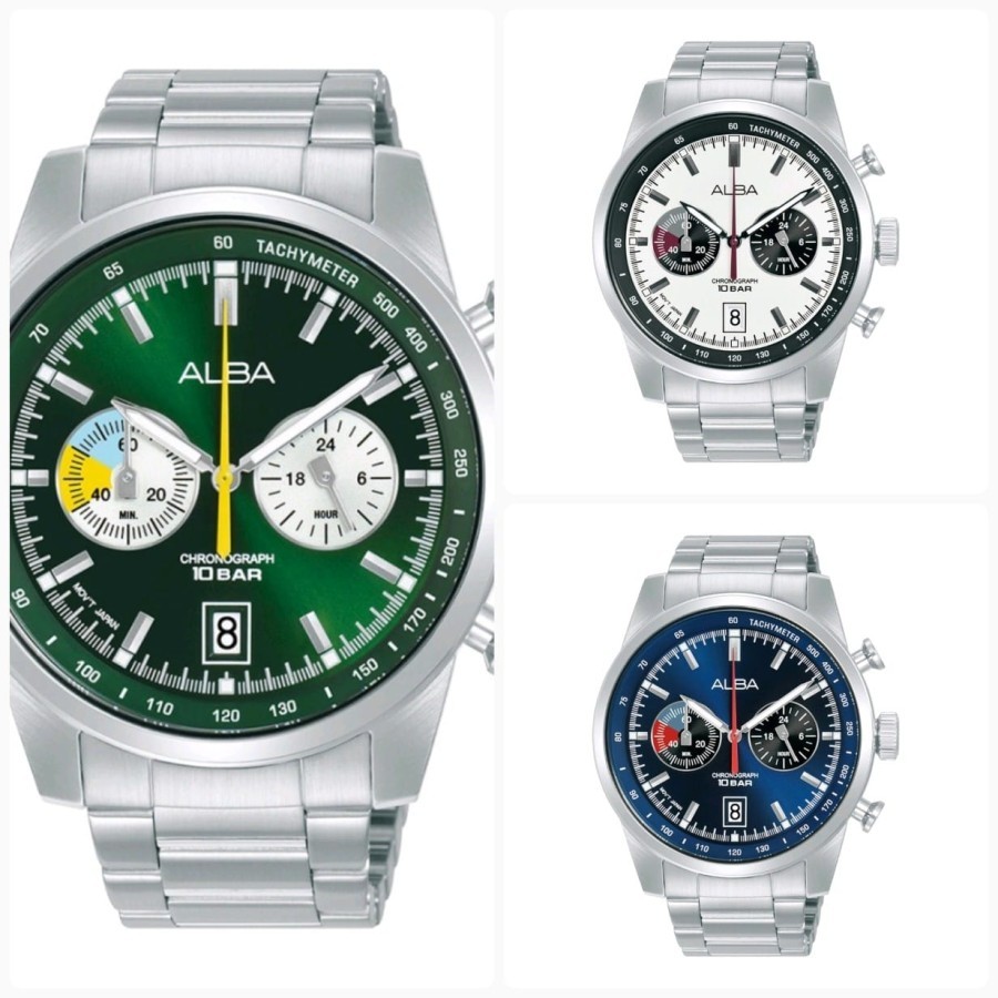 JAM TANGAN PRIA ALBA A4B005X1 A4B009X1 A4B007X1 CHRONOGRAPH ORIGINAL
