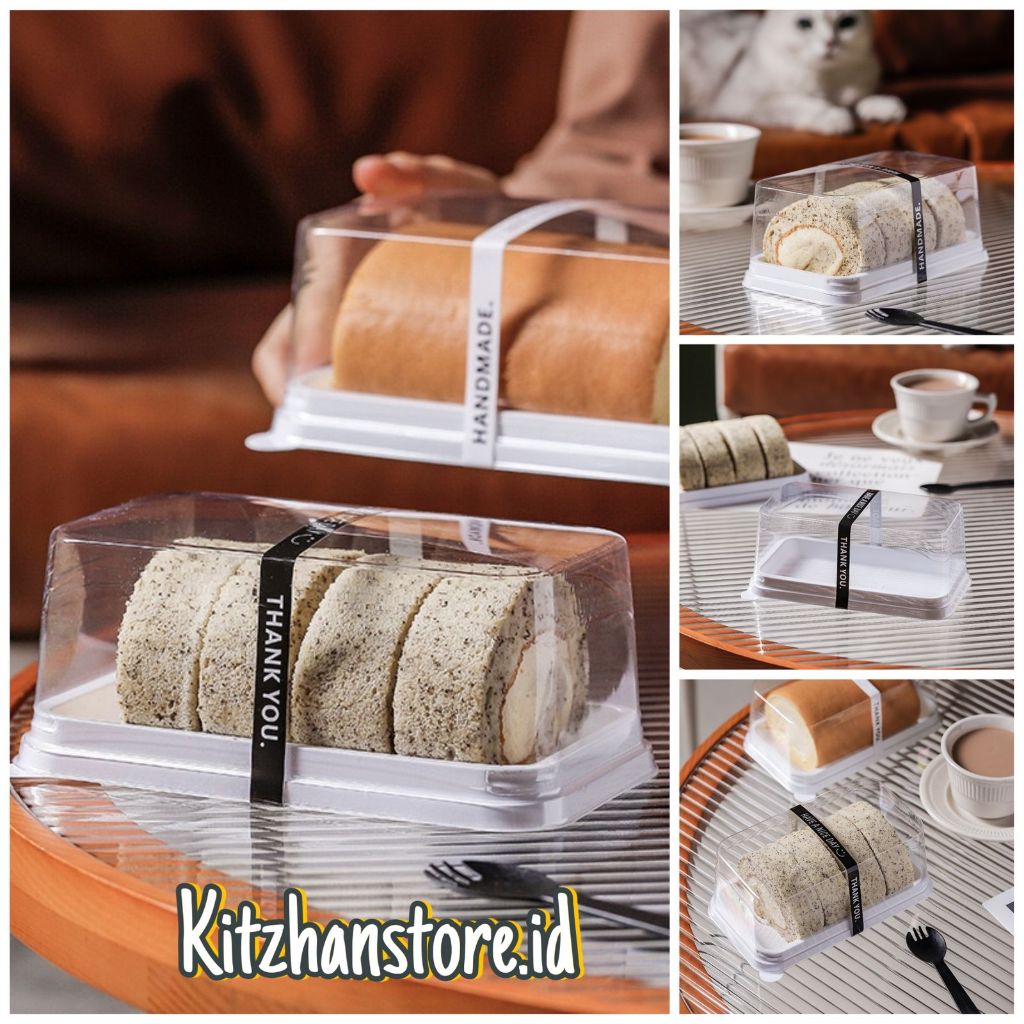 10pcs tray mika kue PREMIUM mika box kotak roll cake mika bolu gulung dessert tray cake