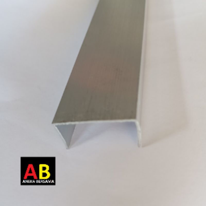 Lis U Aluminium 1.2cm x 2.5cm x 1.2cm Silver Panjang 119.5cm