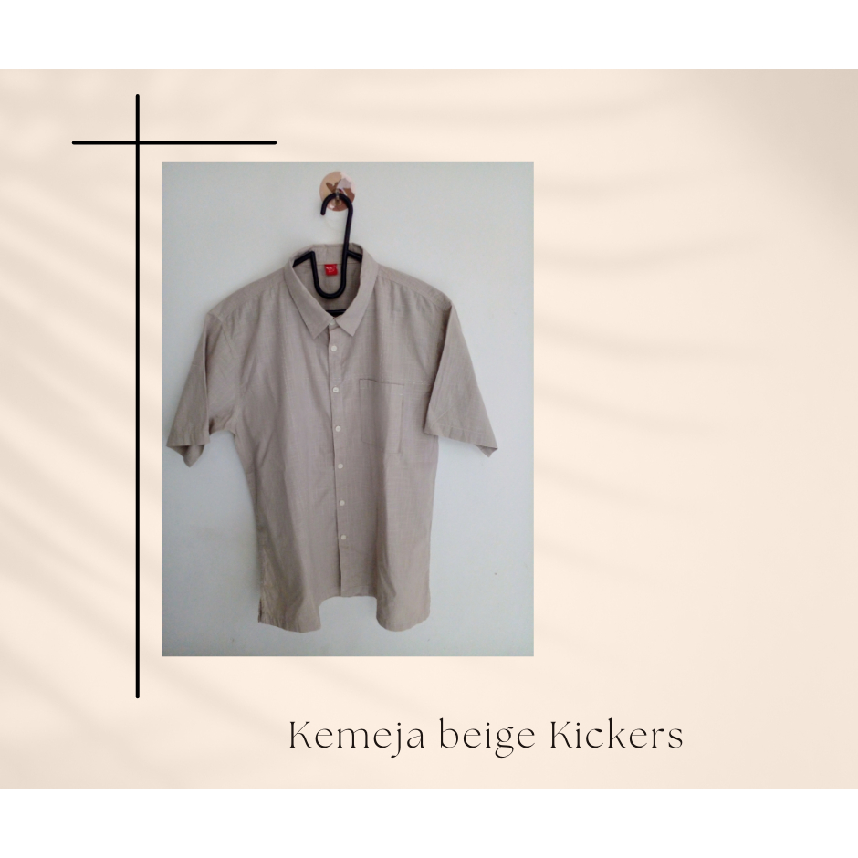 Preloved kemeja lengan pendek pria dan wanita Kickers