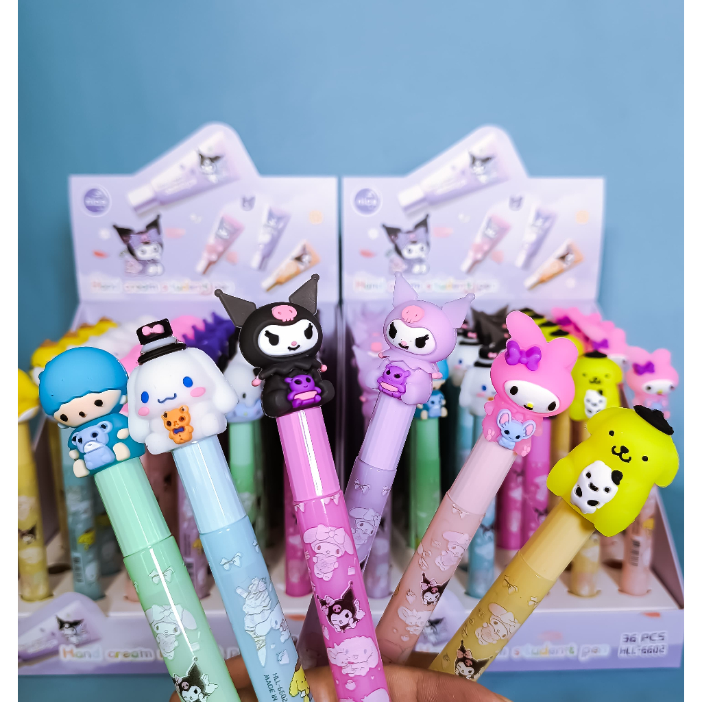 

pulpen SANRIO KUROMI MELODY CINNAMOROL pena momo nono & cici pulpen gel mixue pena mixue 0.5 bisa cod